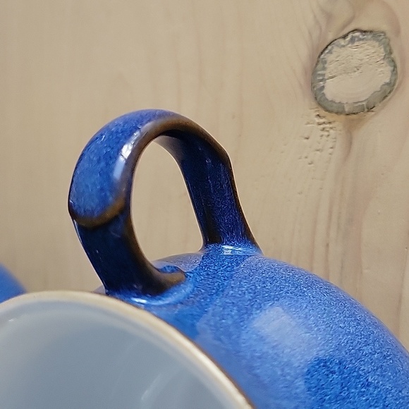 Denby England Boston Blue Mugs Tea Cups - Set of 2 - Picture 6 of 6